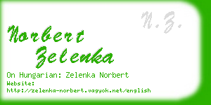 norbert zelenka business card